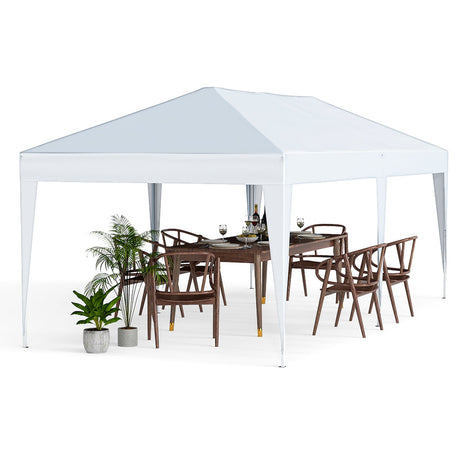 Carpa plegable de 3 x 6 m con bolsa de transporte para fiestas y barbacoas - Blanca