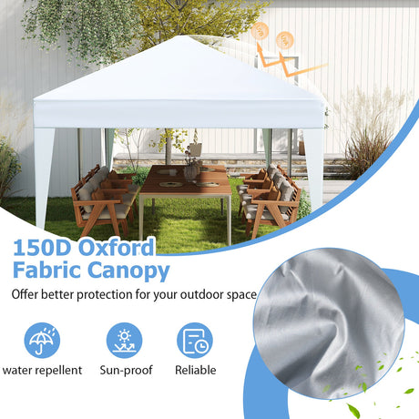 Carpa plegable de 3 x 6 m con bolsa de transporte para fiestas y barbacoas - Blanca