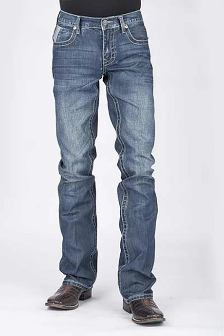 Stetson 1014 Rocks Fit con Bolsillo en V - Jeans Bootcut para Hombre (Liquidación)