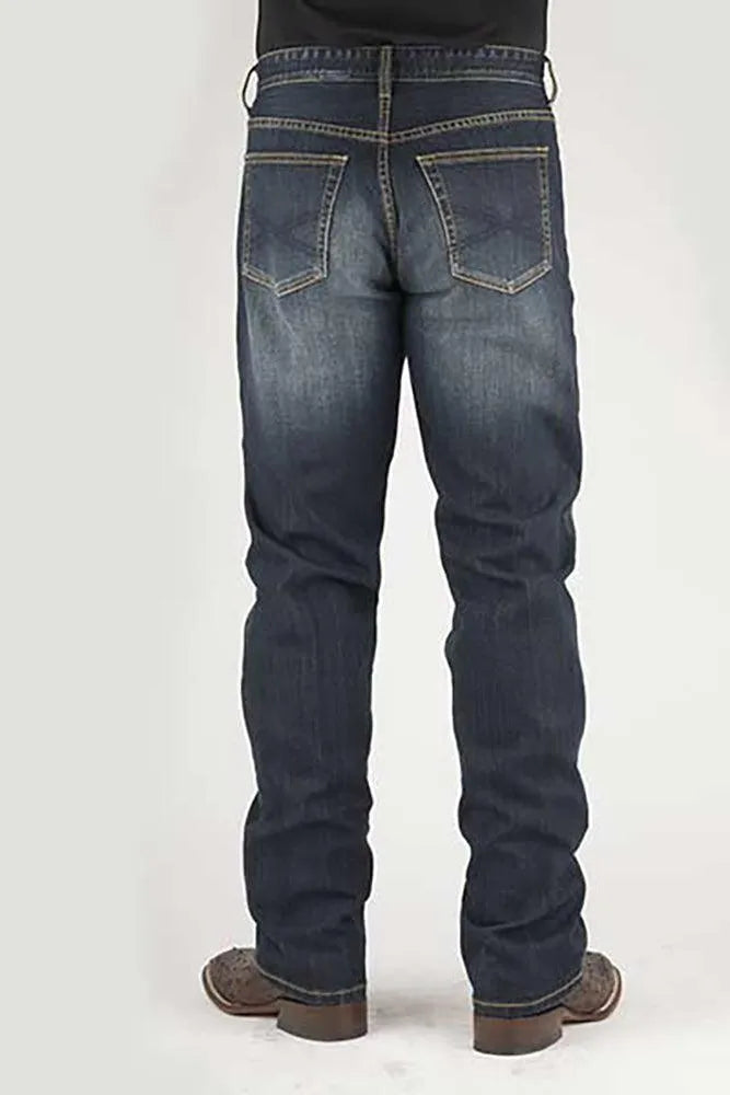 Stetson 1210 Corte Recto con Bolsillo en X (Lavado Oscuro) - Jeans de Hombre