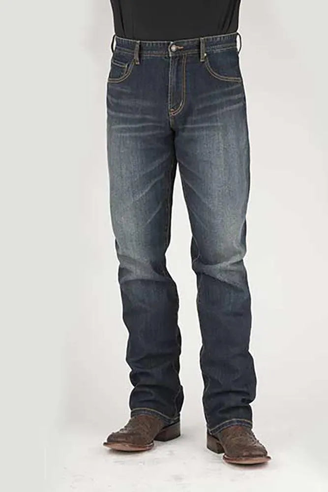 Stetson 1210 Corte Recto con Bolsillo en X (Lavado Oscuro) - Jeans de Hombre