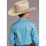 Stetson Candy Strip (Turquesa/Blanco) - Camisa Western para Niño