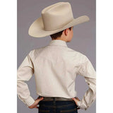 Camisa Western para Niño Stetson de Dos Rayas a Cuadros (Amarilla/Dorada/Blanca)