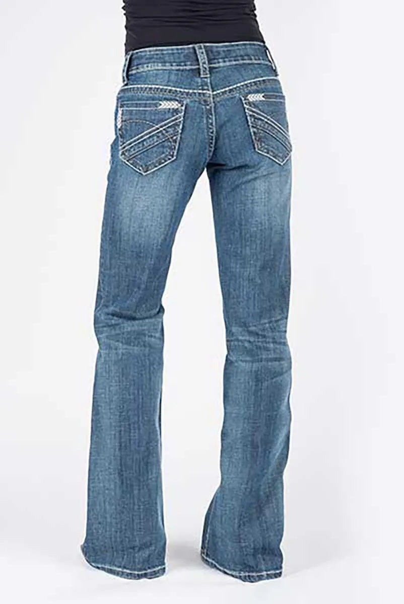 Vaqueros Stetson 214 corte Trouser con bolsillo trasero con diseño de espiga - Para mujer