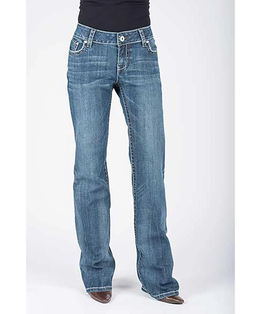 Vaqueros Stetson 214 corte Trouser con bolsillo trasero con diseño de espiga - Para mujer