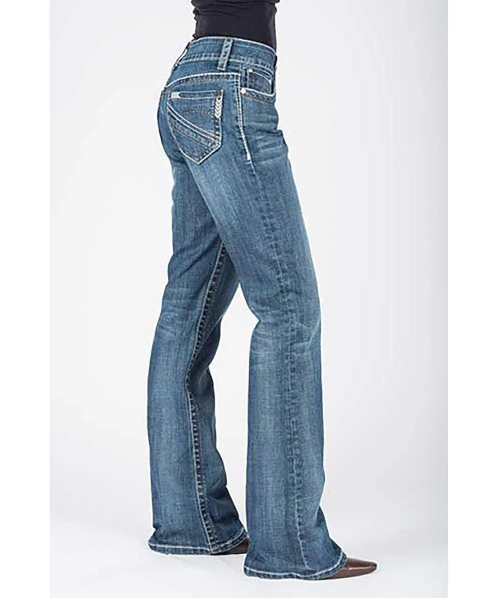Vaqueros Stetson 214 corte Trouser con bolsillo trasero con diseño de espiga - Para mujer