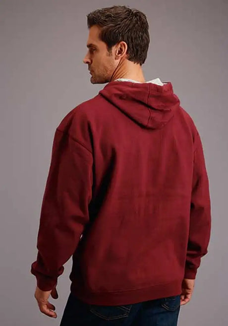 Sudadera con capucha para hombre - Cinta Stetson 1865 (Granate)
