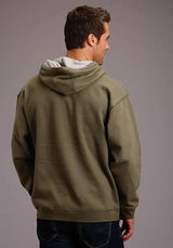 Sudadera con capucha Stetson Eagle in Shield (verde oliva) para hombre