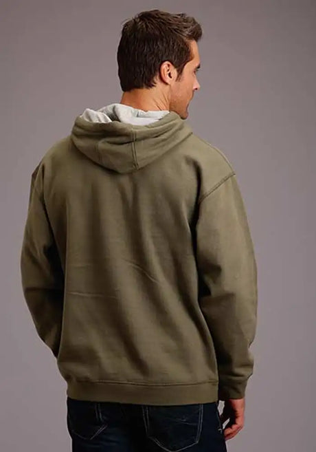 Sudadera con capucha Stetson Eagle in Shield (verde oliva) para hombre