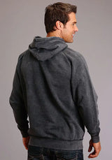 Sudadera con capucha Stetson Eagle And Star (negra) para hombre