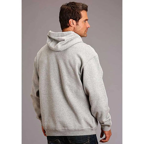 Sudadera con capucha Stetson (gris jaspeado) - Hombre