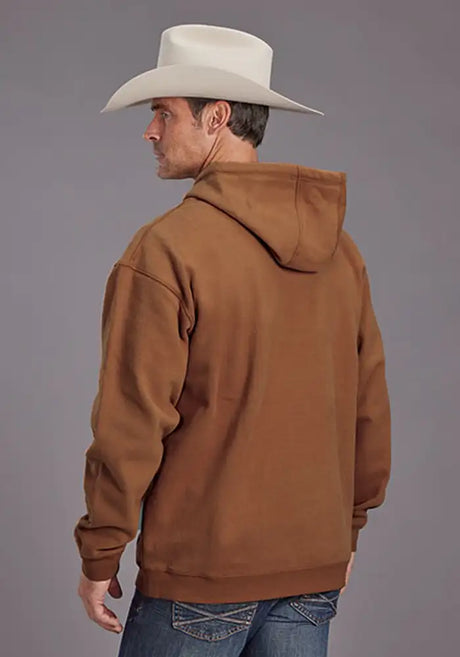 Sudadera con capucha Stetson Horse Rider y estrellas (naranja) para hombre