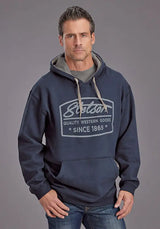 Stetson Quality Western Goods (Azul Marino) - Sudadera con Capucha para Hombre