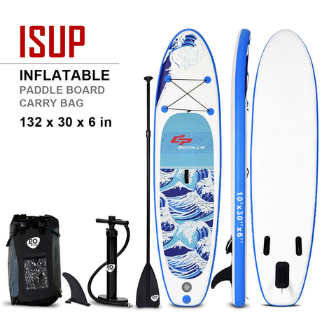 Tabla de surf de remo inflable de 10 pies con bolsa