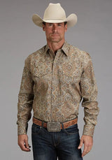 Stetson Desert Paisley (Marrón) - Camisa Vaquera de Hombre
