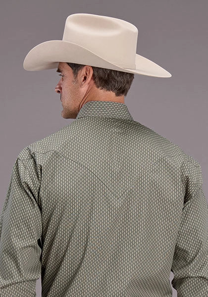Stetson 2517 Smoke Diamonds (Gris) - Camisa Vaquera de Hombre
