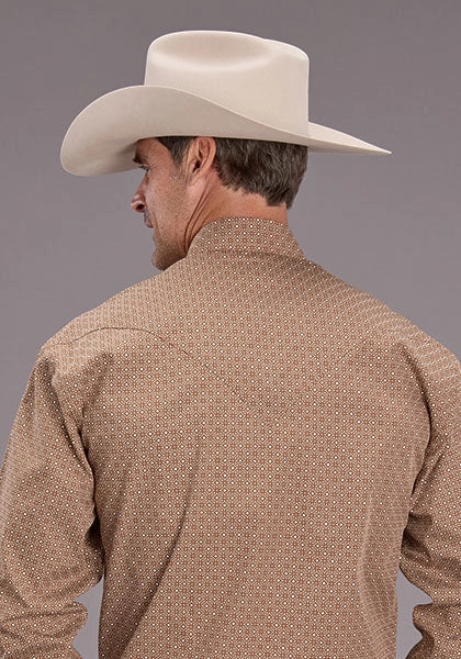 Stetson 2516 Spice Mosaic (Marrón) - Camisa Vaquera de Hombre