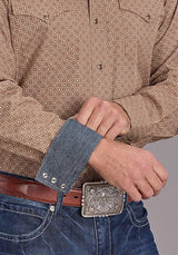 Stetson 2516 Spice Mosaic (Marrón) - Camisa Vaquera de Hombre