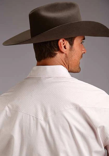 Stetson 5663 de dos rayas (rosa) - Camisa vaquera de hombre