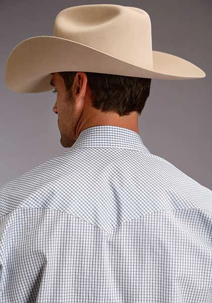 Stetson 5663 de dos rayas (azul) - Camisa vaquera de hombre