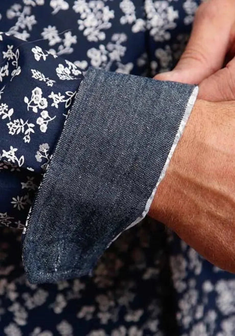 Stetson Frontier Floral (Azul) - Camisa Vaquera de Hombre