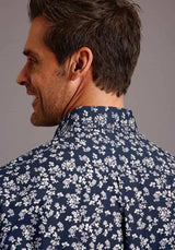 Stetson Frontier Floral (Blue) - Men's Western Shirt