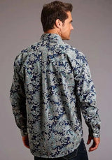 Stetson Deep Marine (Blue) - Men's Western Shirt