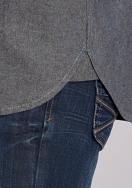 Camisa vaquera de hombre Stetson Chambray con botones en la parte delantera (azul marino)