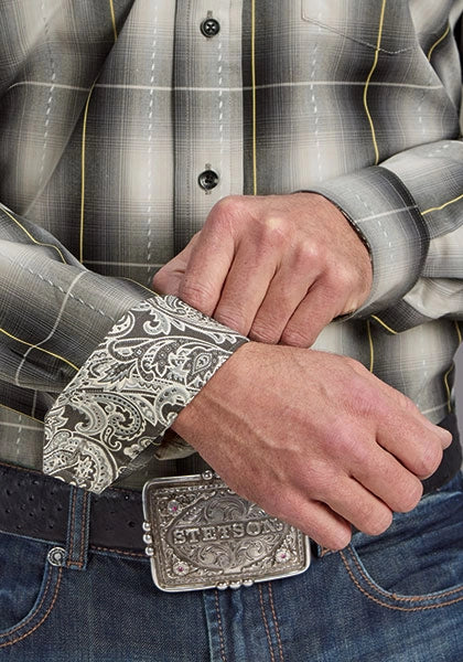 Stetson 02228 Carbón Ombre (Negra) - Camisa Vaquera de Hombre