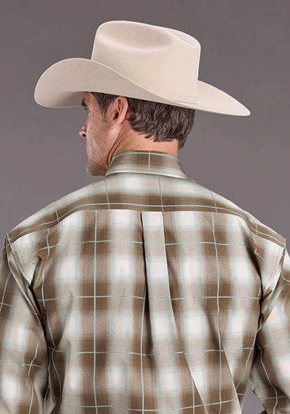 Stetson 2399 Sandy Ombre (Marrón) - Camisa Vaquera de Hombre
