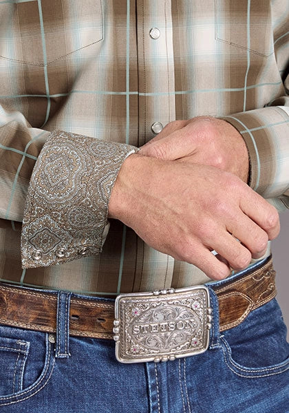 Stetson 2399 Sandy Ombre (Marrón) - Camisa Vaquera de Hombre