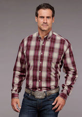Stetson 2038 Chianti Ombre (Wine) - Men's Western Shirt