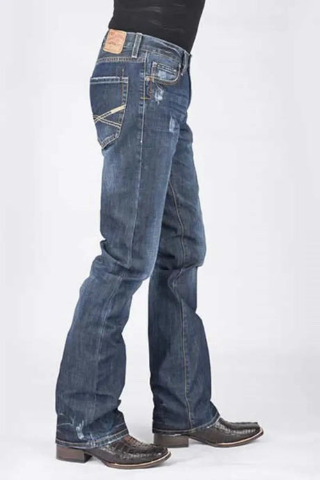 Stetson 1014 Fit Destructed (Dark Wash) - Jeans de hombre