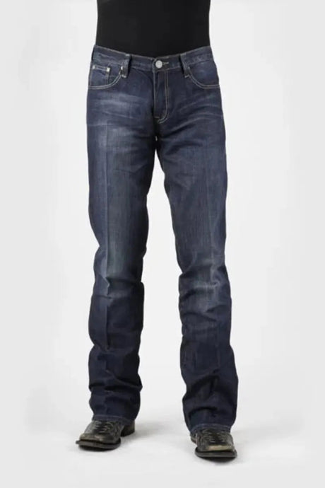 Jeans Stetson 1014 ajustados con lavado semi-destruido - Jeans de hombre