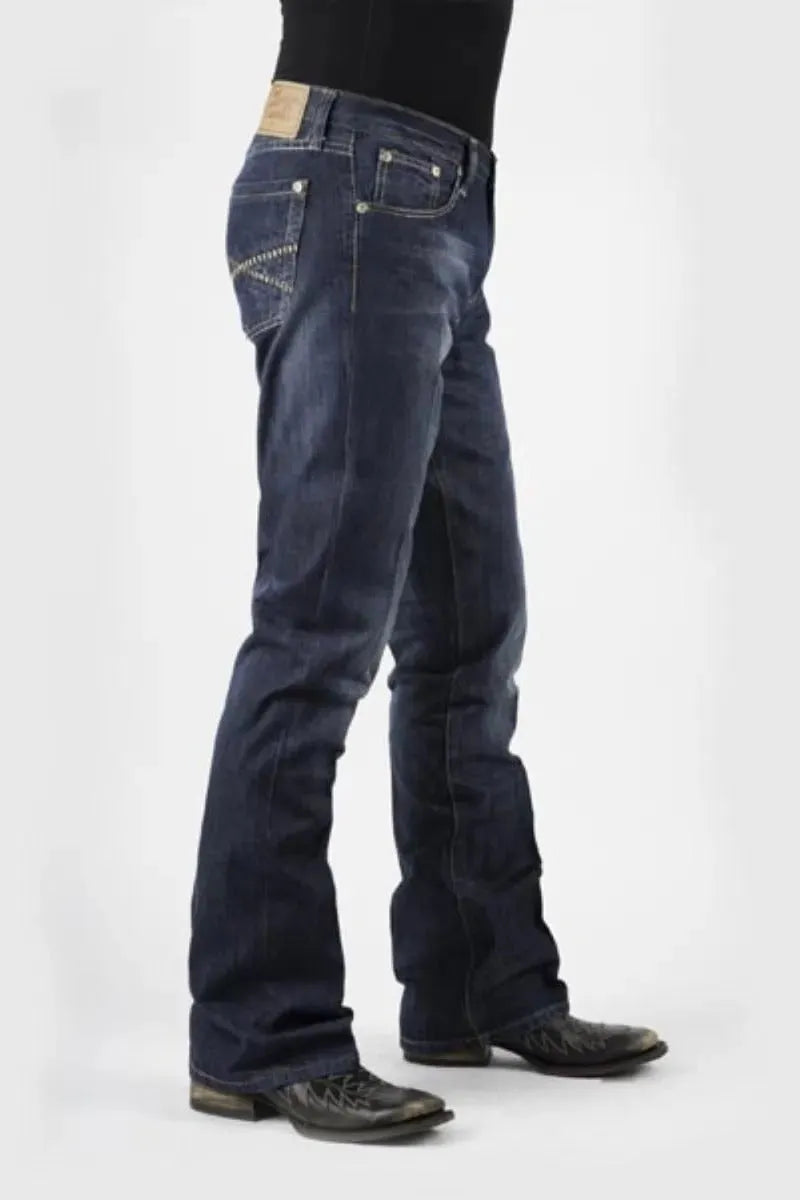 Jeans Stetson 1014 ajustados con lavado semi-destruido - Jeans de hombre
