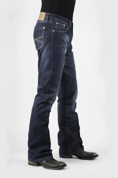 Jeans Stetson 1014 ajustados con lavado semi-destruido - Jeans de hombre