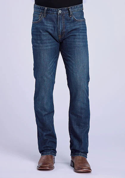 Stetson 1210 Corte Recto (Marrón/Lavado Oscuro) - Jeans para Hombre