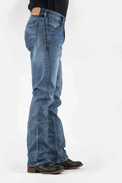 Stetson 1211 Ajuste Recto Elástico (Lavado Medio) - Jeans de Hombre