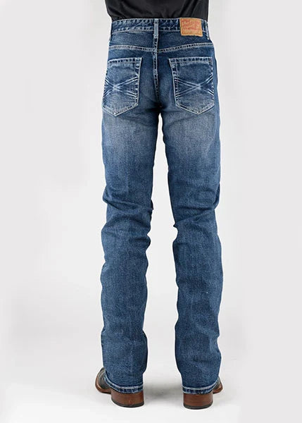 Stetson 1211 Pierna Recta Elástica (Lavado Medio) - Jeans de Hombre