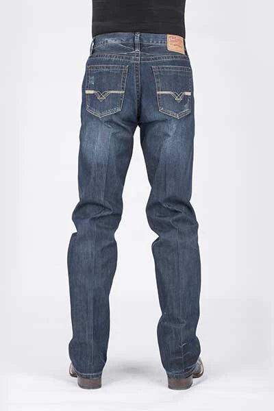 Vaqueros de hombre Stetson 1312 Fit con detalles de bolsillo (lavado oscuro)
