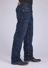 Stetson 1313 Modern Fit Stretch (Dorado/Lavado oscuro) - Jeans para hombre