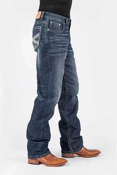 Jeans Stetson 1520 Corte Recto (Lavado Medio) - Para Hombre