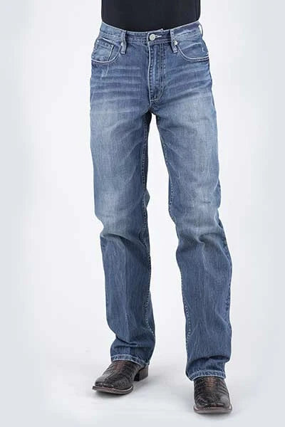 Pantalones vaqueros de hombre Stetson 1520 de corte recto (lavado claro)