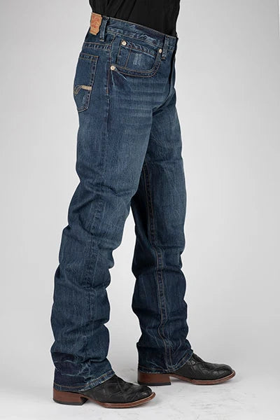 Stetson 1520 Ajuste Recto Bolsillos en V (Lavado Oscuro) - Jeans de Hombre