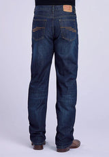 Stetson 1520 Pantalón Recto Bolsillos Zig Zag (Lavado Oscuro) - Jeans para Hombre