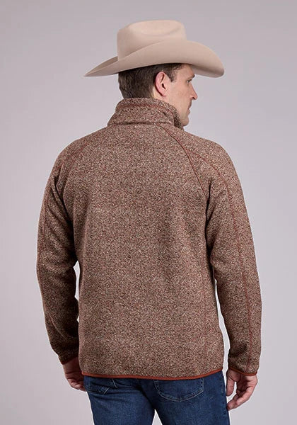 Stetson 2800 Quarter Zip (Óxido) - Suéter de Punto para Hombre