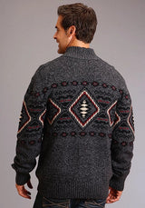 Stetson 1343 Suéter Aztec Horizontal (Gris) - Para Hombre