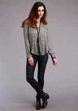Stetson 2101 Aztec Geo (Black) - Women's Blouse
