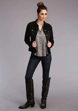 Stetson 2101 Aztec Geo (Black) - Women's Blouse