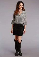 Stetson 2101 Aztec Geo Rounded (Black) - Women's Blouse
